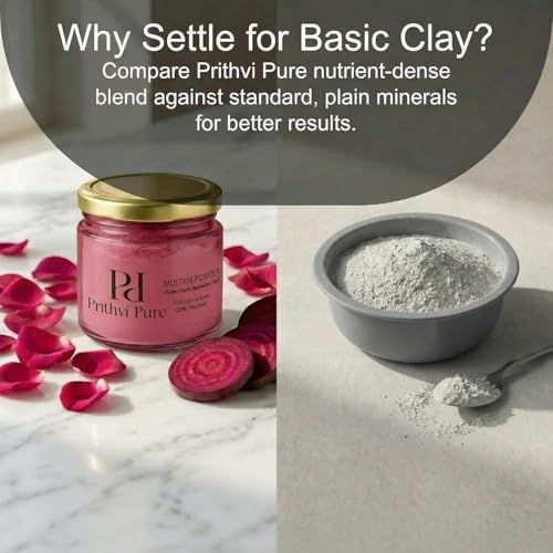 Image of Rose & Beetroot Radiance Ritual 200 Gms | Organic Double Filtered Herbal Face Pack for Bright Skin Glow Oil Control Tan Removal | Natural Skincare
