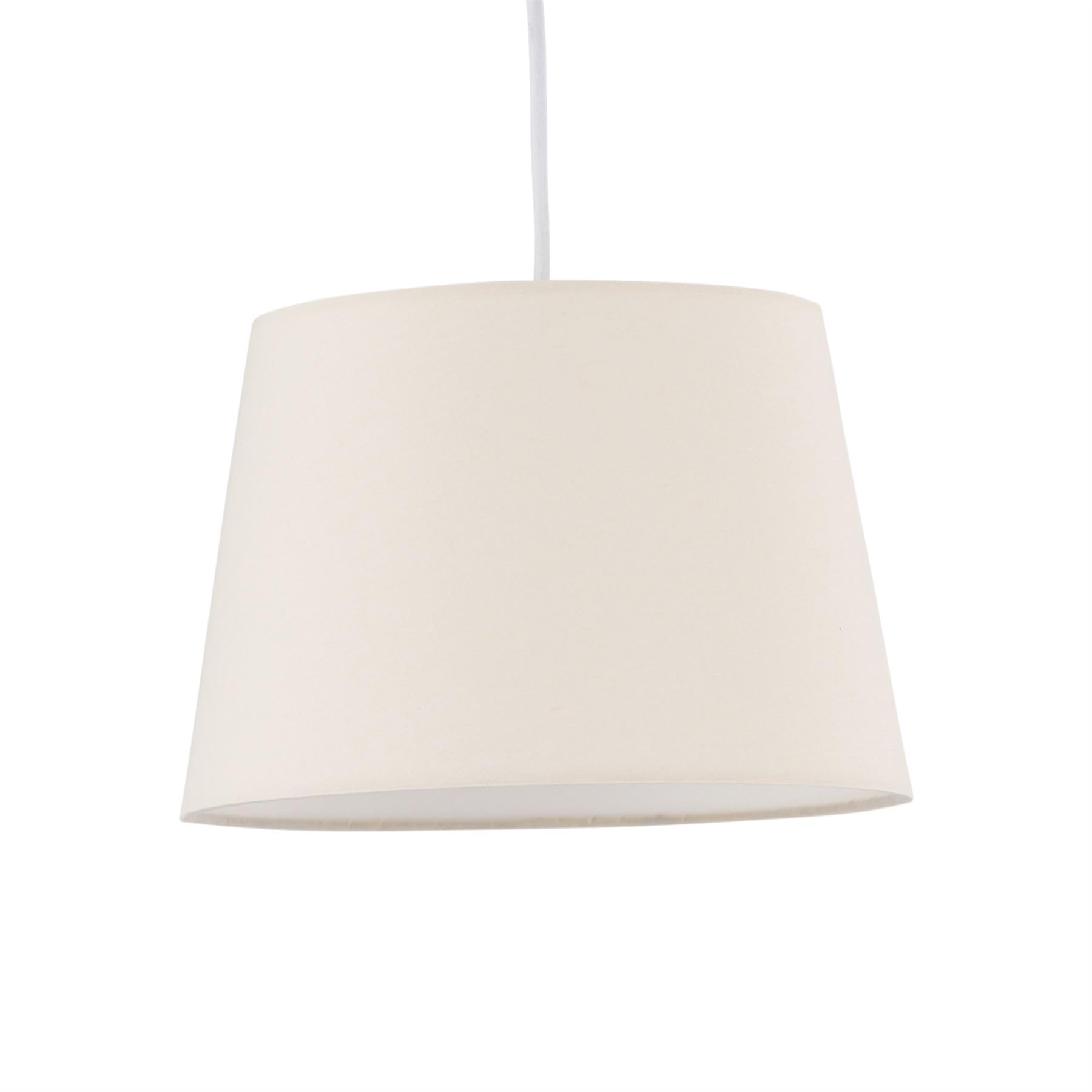 Firstchoicelighting Natural Fabric Easy Fit Light Shade/Lampshade For Ceiling Light Or Table Lamp, 23Cm Diamater