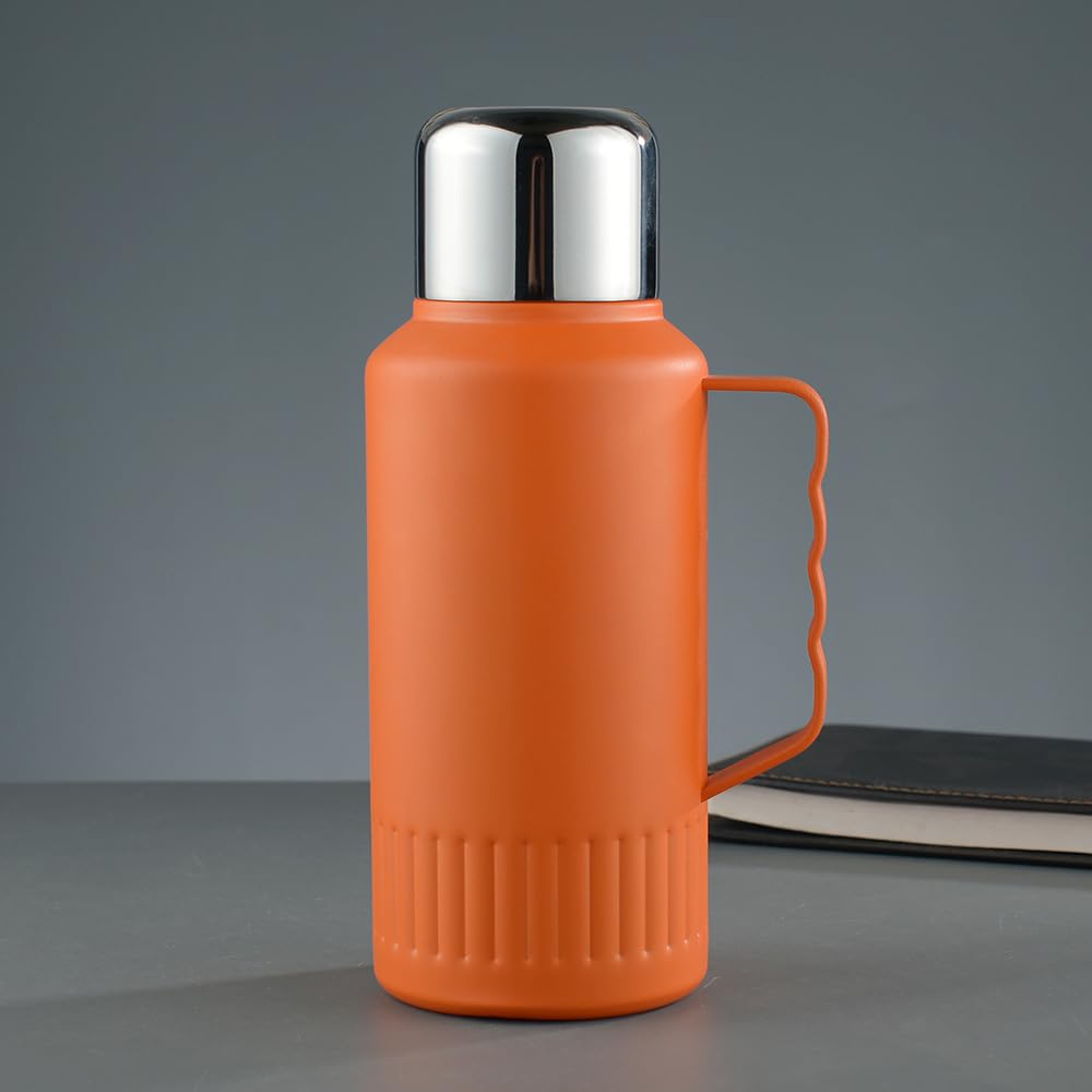 Botella de Beber de Acero Inoxidable, Taza de café aislada al vacío de Acero, Botella de Agua aislada de Acero Inoxidable, Botellas de Agua aisladas con Tapa de Taza a Prueba de Fugas,C