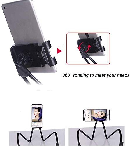 Cell Phone Stand Hanging On Neck Upgraded, Juerly Hands-Free Mobile Phone Holder Clip On Bed/Table 360¡Ã Rotation Iphone Tablet Mount Bracket, 27.6''/70 Cm Length For 4.7''-7.6'' Screen #TOP3