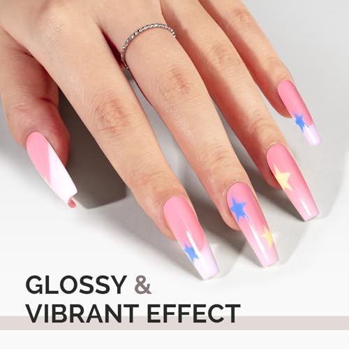 Image of MelodySusie 0.5fl oz Candy Pink Gel Nail Polish, Nails Soak Off UV LED Light Baby Pink Gel Polish Gift for Women Nail Art Manicure Salon DIY Nail Design Decoration at Home-A2609