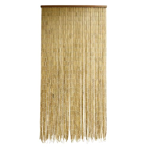Vietbud Décor Beaded Door Curtains, Bamboo, 35.43 x 78.74 in