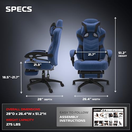 Image of Respawn 110 Pro Ergonomic Gaming Chair with Footrest and Recline