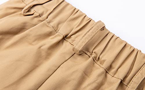 Short chino garçon taille élastique devant plat vêtement école