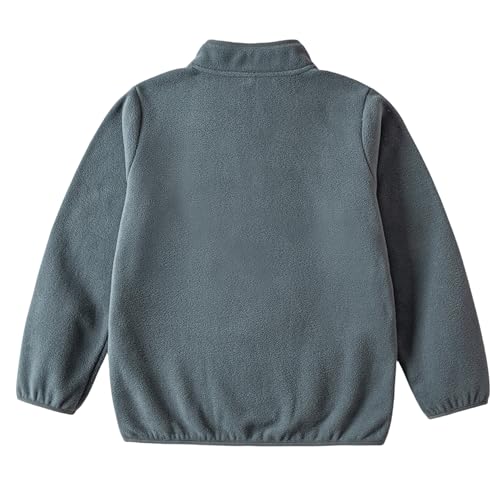 Image of Toddler Boys Girls Fleece Jacket Lightweight Fall Spring 2-12 Years | Soft Anti-Pilling Fleece, Easy Zip-Up, Hand-Warm Pockets, Windproof Stand Collar, Wear Alone or as Layer, Ideal for School