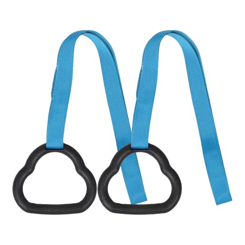 Anillas de Gimnasia con Correas Antideslizantes Azul, Par