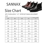 SANNAX Herren Chelsea Stiefel Boots Stiefeletten Business Formelle Mokassins Abendschuhe Formal – Bild 4