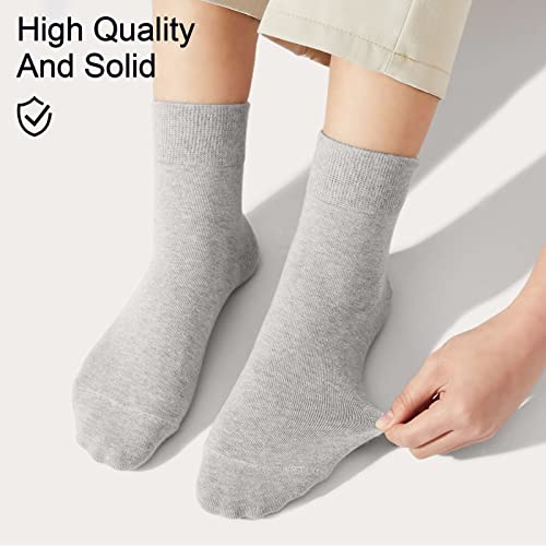 Image of J-BOX Crew Socks for Women Casual Cotton Socks Soft Breathable Dress Socks 10 Pairs