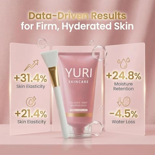 Yuri Skincare Collagen Mask, Collagen Night Wrapping Mask，Reduce Fine Lines & Dullness (1PCS)
