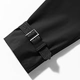Allthemen Mens Trench Coat Mid Length Business Lapel Jacket Lightweight Windproof Overcoat for Spring Autumn Black M - Image 7