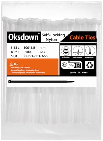 Lot De 100 Serre-câbles Adhésifs En Nylon Pour La Gestion Des Cables Noir 97215645