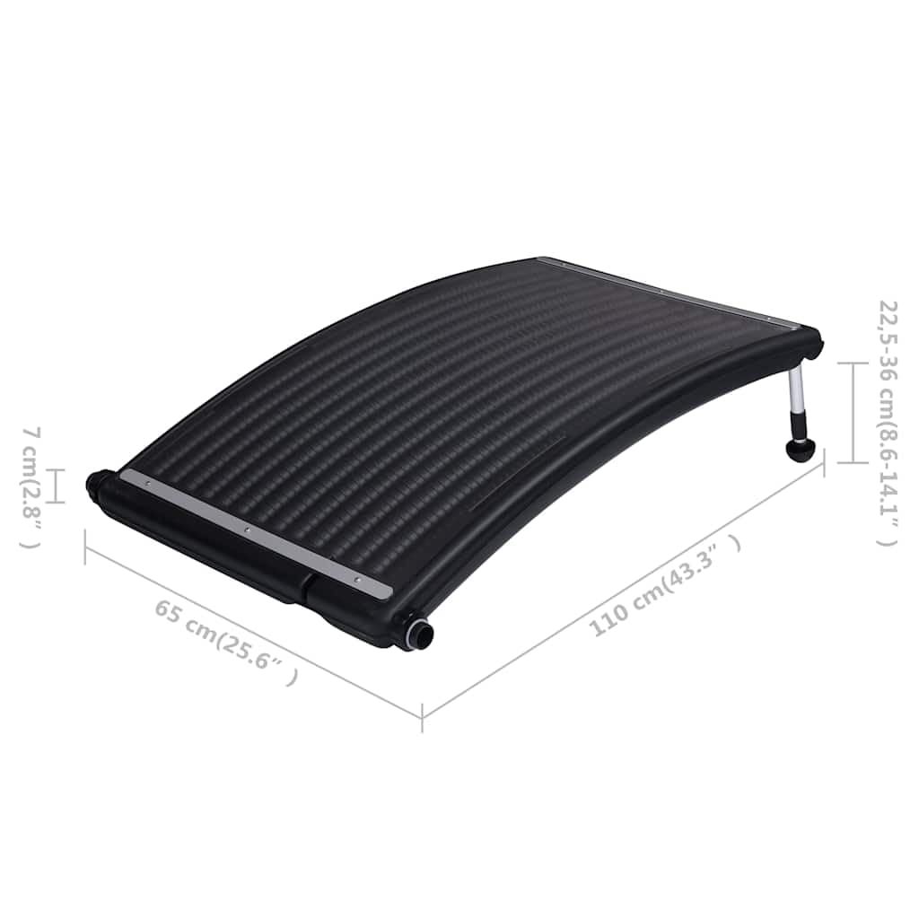Kavolet Lot de 3 panneaux solaires pour piscine - 110 x 65 cm - Panneaux chauffants solaires incurvés pour piscine - Raccordement Ø 38 mm - Débit maximum 10 000 l/h - Panneau solaire de piscine