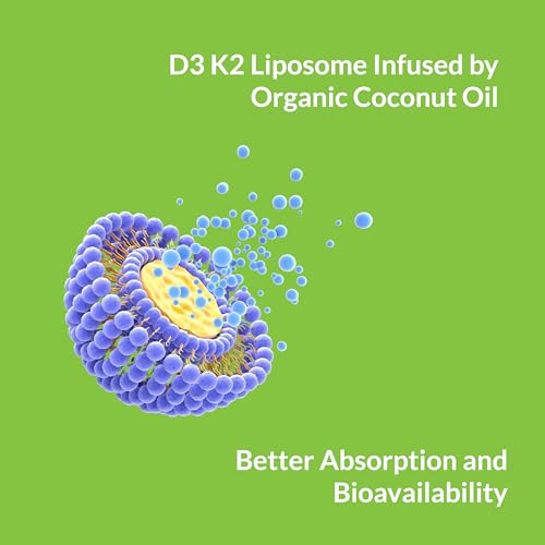 UpNourish Liposomal Vitamin D3 50000 IU (Vitamina D3 de 50000) with 1000 mcg Vitamin K, High Dose Vitamin D3 K2, Vitamin D 50000 IU with K1, K2 MK-4 and MK-7, 120 Mini Softgels - Thumbnail 2