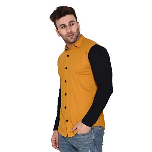 Image of Geum Men's Cotton Full Sleeve Spread Collar Casual Shirt