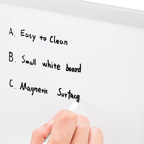 amazon basics small dry erase whiteboard magnetic whiteboard with marker and magnets 8534 x 1134 plasticaluminum frame