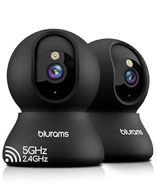 blurams 5G Indoor Cameras for Home Security, 2K Pet Camera with Phone App, 360° PTZ Home Cam w/Dual-Band WiFi6, 2-Way Talk, Free Human/Sound Detection, Motion Tracking, Night Vision, Works with Alexa