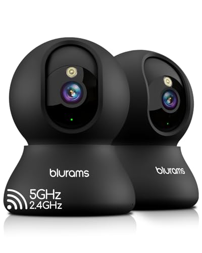 blurams 5G Indoor Cameras for Home Security 2K Pet Camera with Phone App 360 PTZ Home Cam w/Dual-Band WiFi6 2-Way Talk Free Human/Sound Detection Motion Tracking Night Vision Works with Alexa