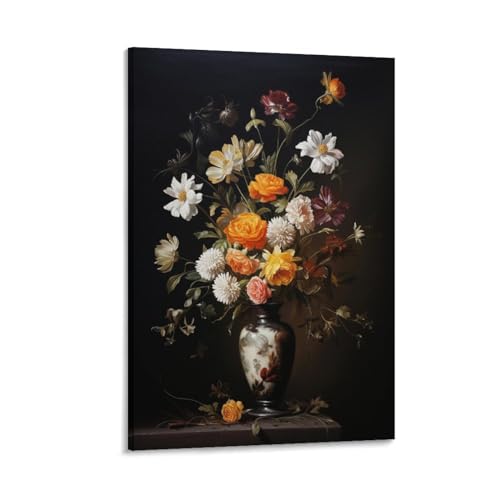 Impression sur toile encadrée fleurs de rose et marguerite AEMYSKA