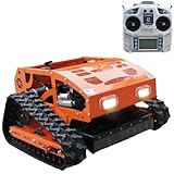 DIGMIGHT Gasoline Powered Remote Control Lawn Mowerwith Snow Plow, 9HP Crawler Mower with 600m Range for Steep Hills and Orchards (Orange)