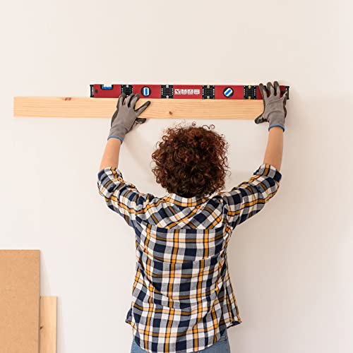 Larmeil 28'' Foldable Level, 5 Sections Measuring Folding Level Tool With 4 Easy-Read Level Bubbles 45°/90°/180°, Powerful Measurement Tools, Magnetic Level For Carpenters, Woodworkers, Fabricators #TOP4