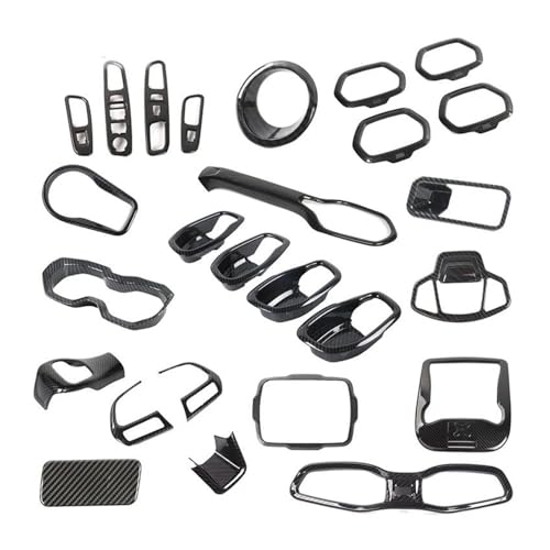 TINGYUS Copertura Volante Jeep Renegade ABS, Decorazione Ingranaggio Protezione Controllo Centrale Adesivi Interni Automobilistici