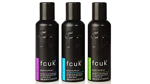FCUK Bodyspray Deodorant Trio Urban + Vintage + Style 200ML X 3