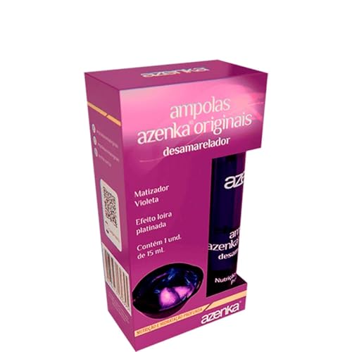 Azenka Ampolas Originais - Ampola Desamareladora Efeito Mousse Loira Platinada 15ml