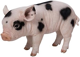 Hi-Line Gift Ltd Standing Pig Statue with Black Spots