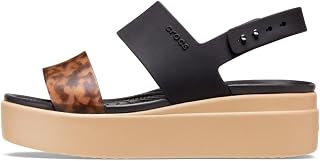 Sandália anabela CROCS Calçado feminino Brooklyn Low Wedges feminino