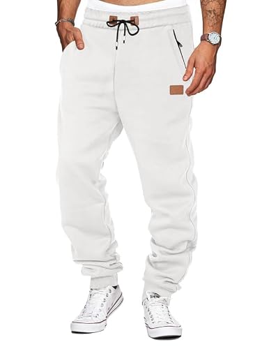 TARAINYA Jogginghose Herren Zipper Baumwolle Sweatpants Jogginghosen Jogger Trainingshose mit Taschen
