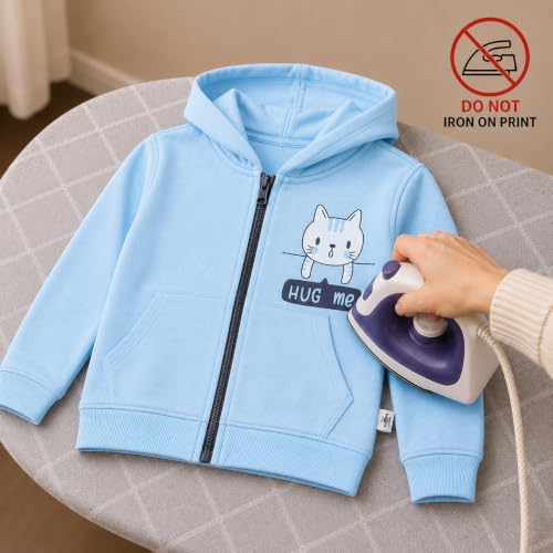 Image of The Mom Store Winter Jackets for Kids | Cute Sweatshirt and Cool Hoodies for Baby Boy and Baby Girls | with Zippers | Hoodie Cap