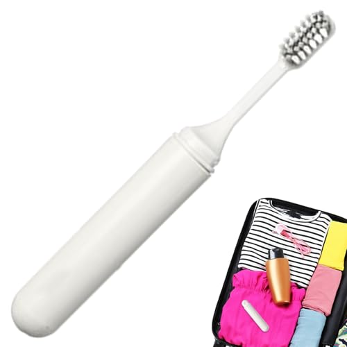 Cepillo de dientes de viaje, cepillo de dientes plegable de cerdas suaves con cabeza desmontable, herramienta de limpieza portátil para viajes, mochileros, camping, trabajo, higiene, cuidado, ligero