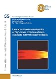  Lateral emission characteristics of high-power broad-area lasers subject to external optical feedback (Innovationen mit Mikrowellen und Licht: ... für Höchstfrequenztechnik)