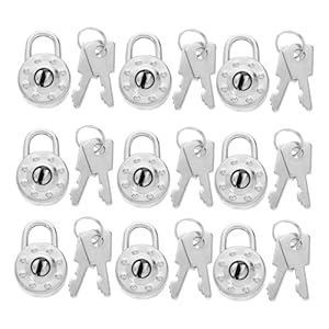 Gleavi Mini Silver Padlock Set 15-Pack