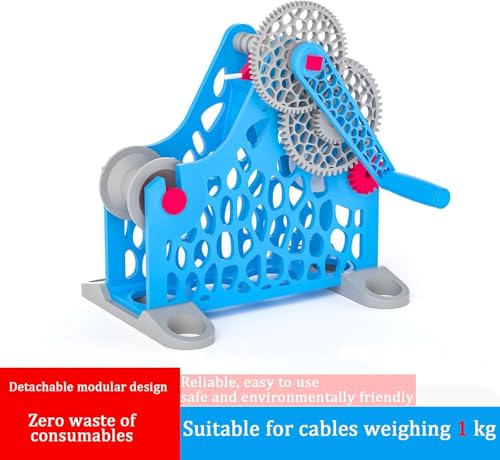 3D Printer Filament Retractor, Hand-cranked 3D Filament Respooler, Consumables Rewinder for Wires Weighing 1kg, Uniform Wire Routing, Removable Modular Design, Spool Winder for Printing Enthusiasts - Thumbnail 2