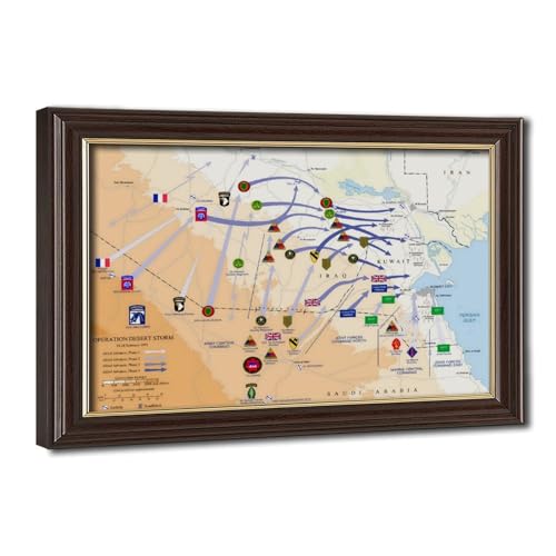 Impression sur toile Operation Desert Storm avec cadre suspendu 20x30 cm