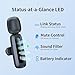 Uewpv Microphone for iPhone 15-16, mini mic Wireless mic with Noise Reduction,mini Microphone LED Display -Wireless Microphones Ideal for Vlog, TikTok & Content Creation