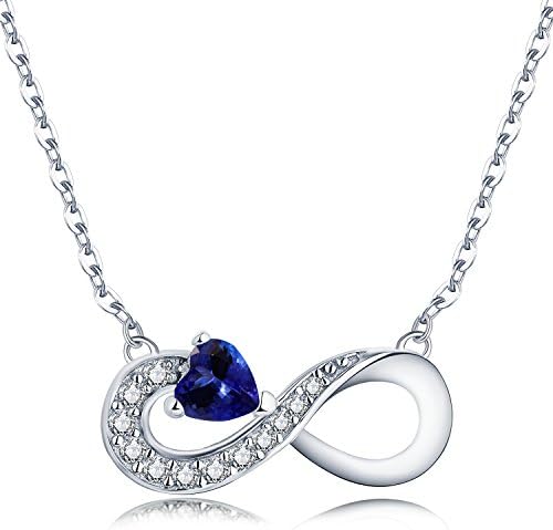 JO WISDOM Women 925 Silver Zirconia Infinity Necklace
