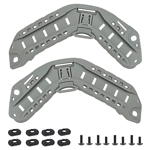 Peminkoo - Peminkoo Kit de Rails latéraux pour Casques d'extérieur Sports de tir Casque Fast High Cut Côté Paintball Accessoires pour Casques Rapides (Grey)