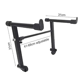 Fesjoy Support de piano électronique Riser – Support de clavier électronique – Universel – Style X – Réglable – Accessoire pour instrument de musique - Les Beatles, Paul McCartney, John Lennon, RIngo Starr, George Harrison Fesjoy Support de piano électronique Riser - Support de clavier électronique - Universel - Style X - Réglable - Accessoire pour instrument de musique – Image 7