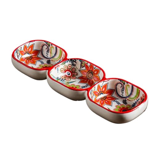 HOHOUNCSY 調味料皿 小皿 おしゃれ 花柄 和風 漬物皿 醤油皿 小皿揃 豆皿 盛り皿 ディナープレート ミニ食器 調味料プレート 前菜プレート 調味料入れ 小分け皿 小鉢 酢皿 納豆 食器 プレート 食べ物 小皿 皿 調味皿 間食皿 寿司 飲食店