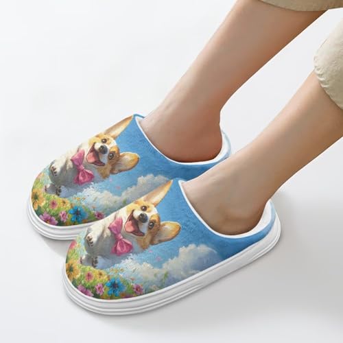 Xoenoiee Slippers for Women, Warm Comfy House Slippers with Anti-Skid Rubber Sole for Men Indoor Outdoor Fuzzy House Shoes4