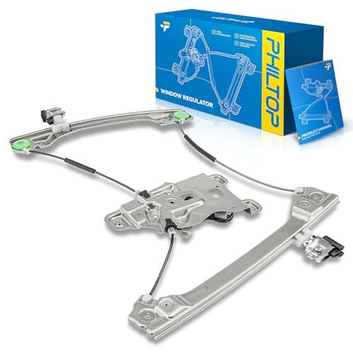 Image of PHILTOP Front Left Driver Side Power Window Regulator and Motor Assembly Compatible with 2012-2017 Chevrolet Equinox 2012-2017 GMC Terrain Replaces 751-636, / Pins