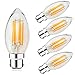 Produktbild Yiun C35 B22 LED-Kerzenlampen 6W, 60W Glühlampen gleichwertig, warmweiß 2700K, Nicht dimmbar, 600Lm, LED-Glühlampe, Kleine Edison Bajonettlampe, 5-Pack