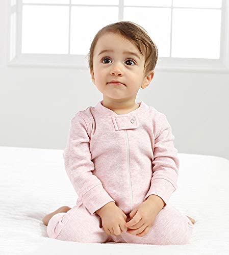 Image of Owlivia Organic Cotton Baby Boy Girl Zip Up Sleep N Play, Footless, Long Sleeve (Size 0-18 Month)