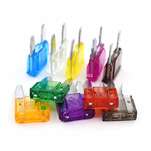 Fusibles Kit de fusibles pequeños 100PCS Auto Automotriz Coche Barco Camión Hoja Caja de fusibles Conjunto Surtido, 2A 3A 5A 7.5A 10A 15A 20A 25A 30A 35A