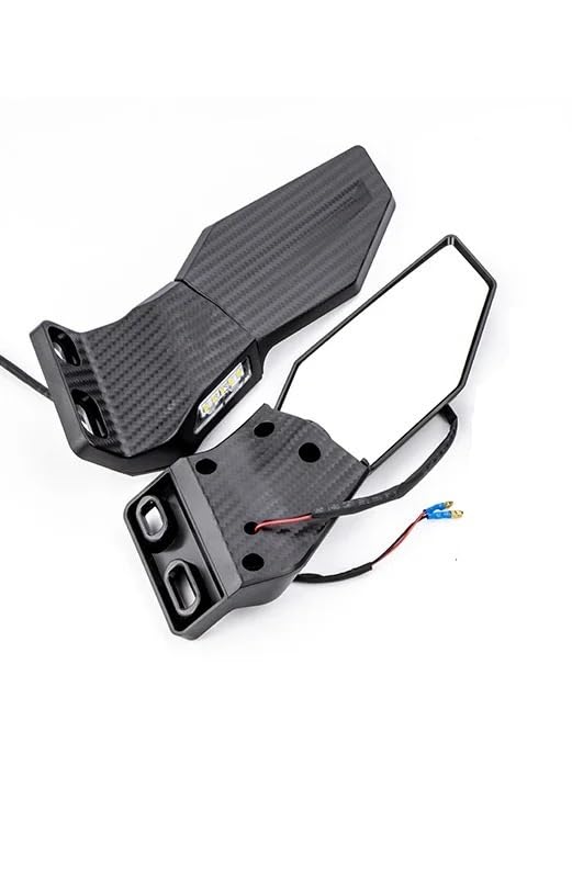 Espejos retrovisores ajustables de moto con rotación completa para evitar puntos ciegos
