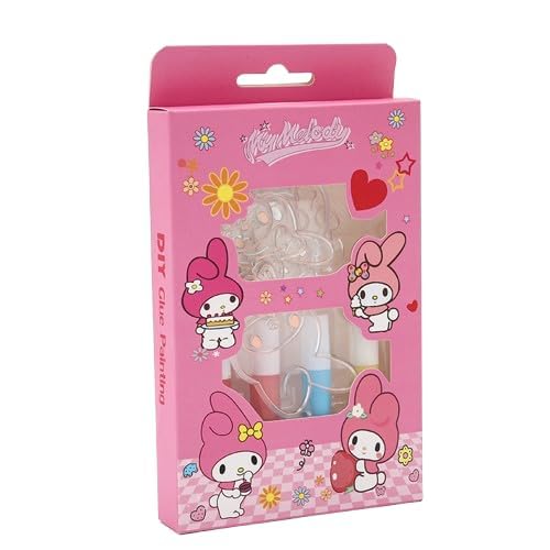 Image of YRTOYS DIY Soft Glue Painting Craft Kits, Crystal Paint Arts and Crafts Set with Crystal Pendant and Chains, Keychain Pendant Making Kit for Girls & Boys (Pack of 1) (Pink Rabbit)