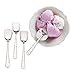 RSVP International Ice Cream Tool Collection, Dishwasher Safe, Large Handle, Spoons, 4 Piece