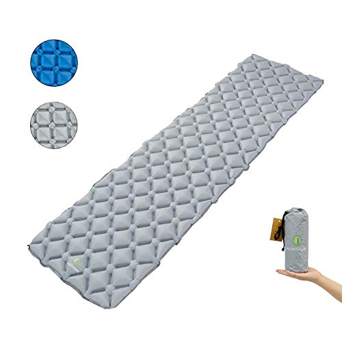 Camping Sleeping Pads, Foldable Ultralight Air Sleeping Pad for Backpacking Hiking, Durable Inflatable